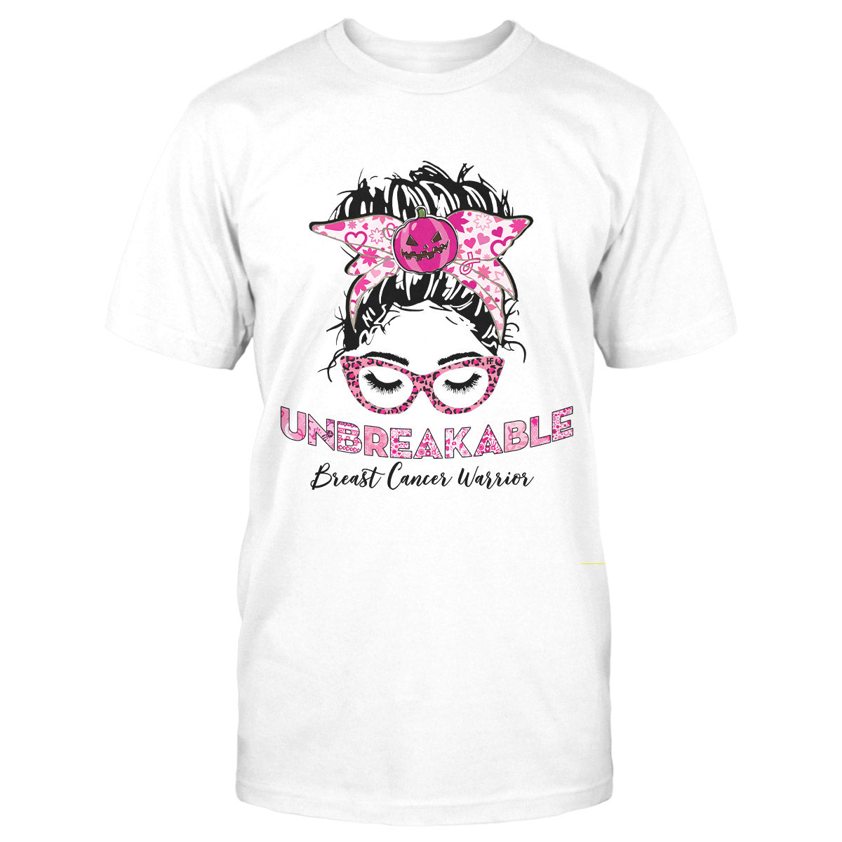 Unbreakable Breast Cancer Warrior, Pink Leopard Halloween Girl Classic T-Shirt