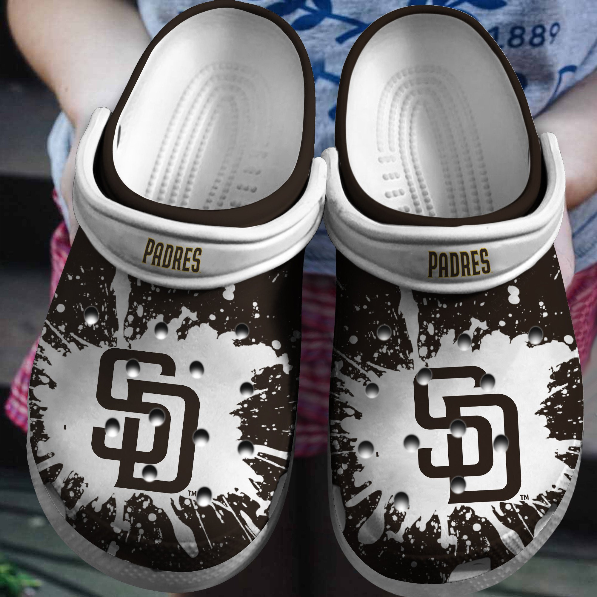 Hot Mlb Team San Diego Padres White-Black Crocs Clog Shoesshoes ...