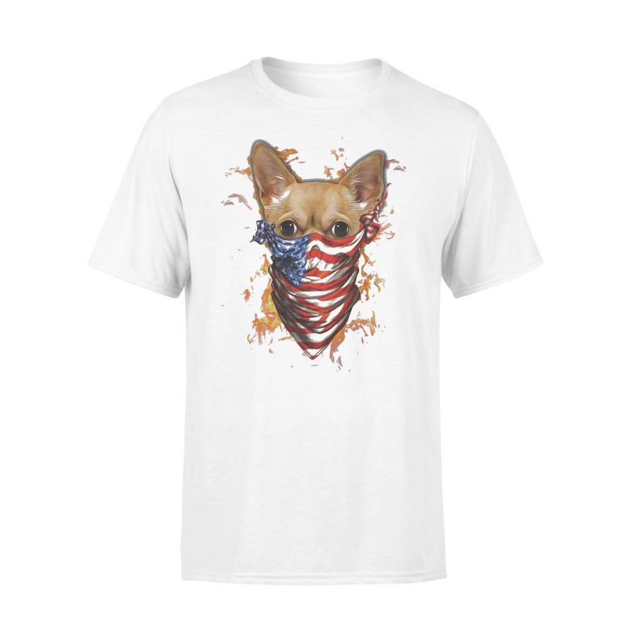 Official Chihuahua Mask Face American Fire In Sight T-shirt