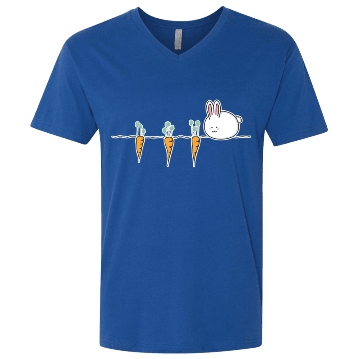 Kawaii Rabbit And Carrots Men’S Premium V-Neck