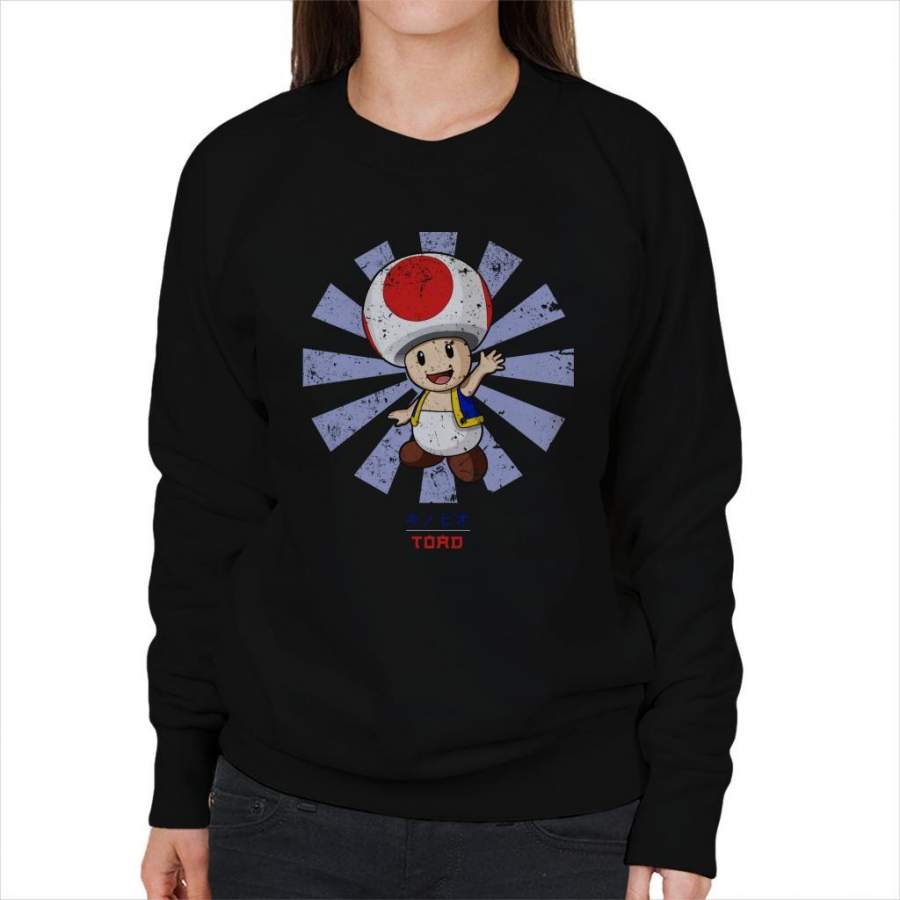 Toad Retro Japanese Super Mario Women’s Sweatshirt