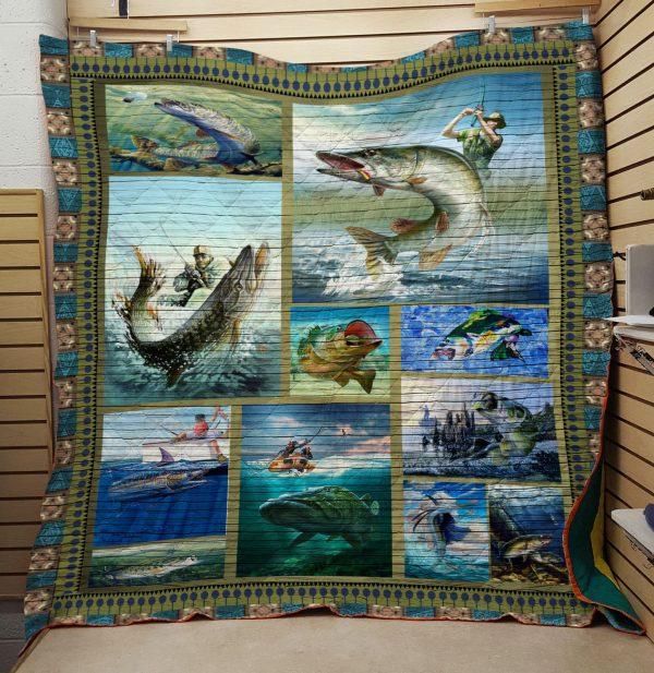 Fishing V8 3D Quilt Blanket HGM42