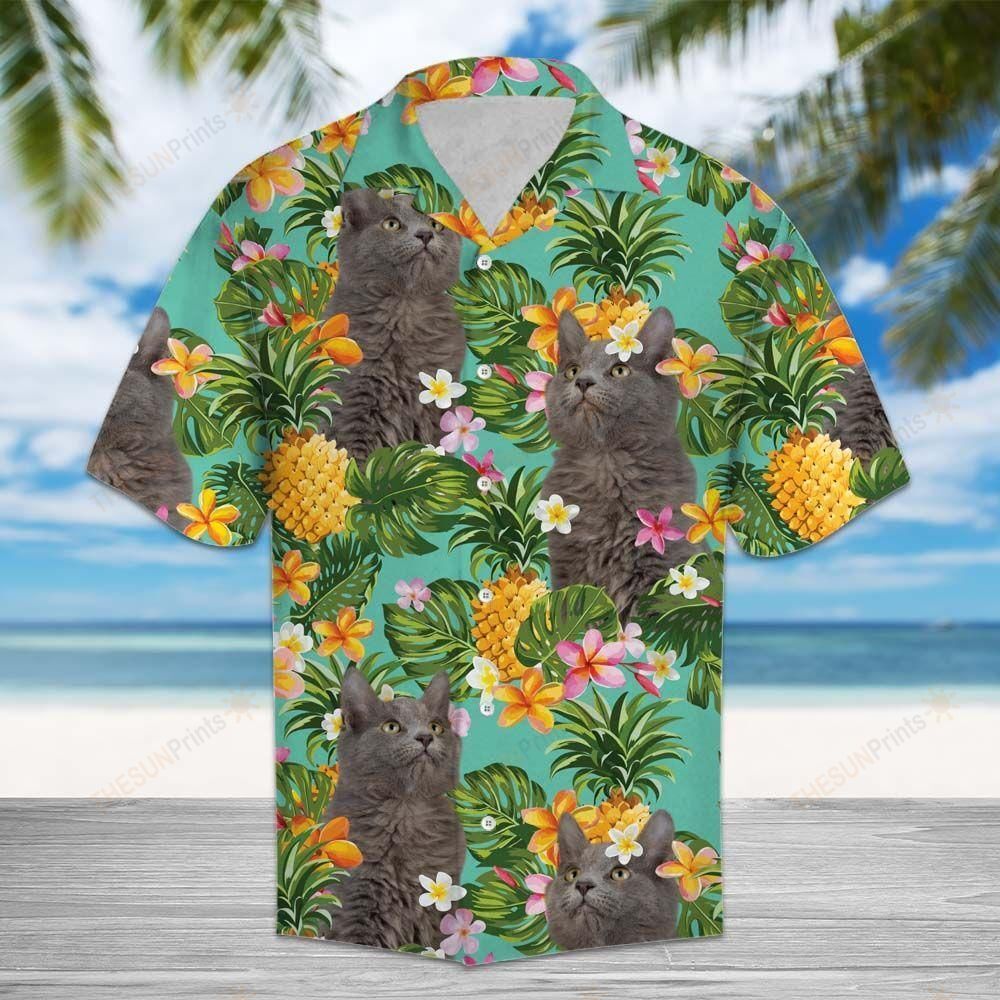 Tropical Pineapple Nebelung Hawaiian Shirt Ha85835