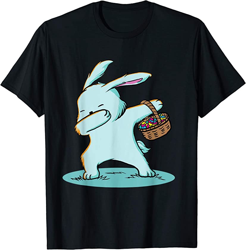 Dabbing Easter Bunny Dab T-Shirt For Boys and Girls T-Shirt