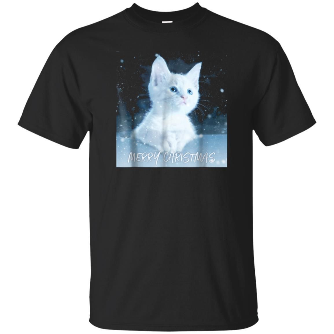 Check out this awesome Merry Christmas White Christmas Kitten Holiday T Shirt