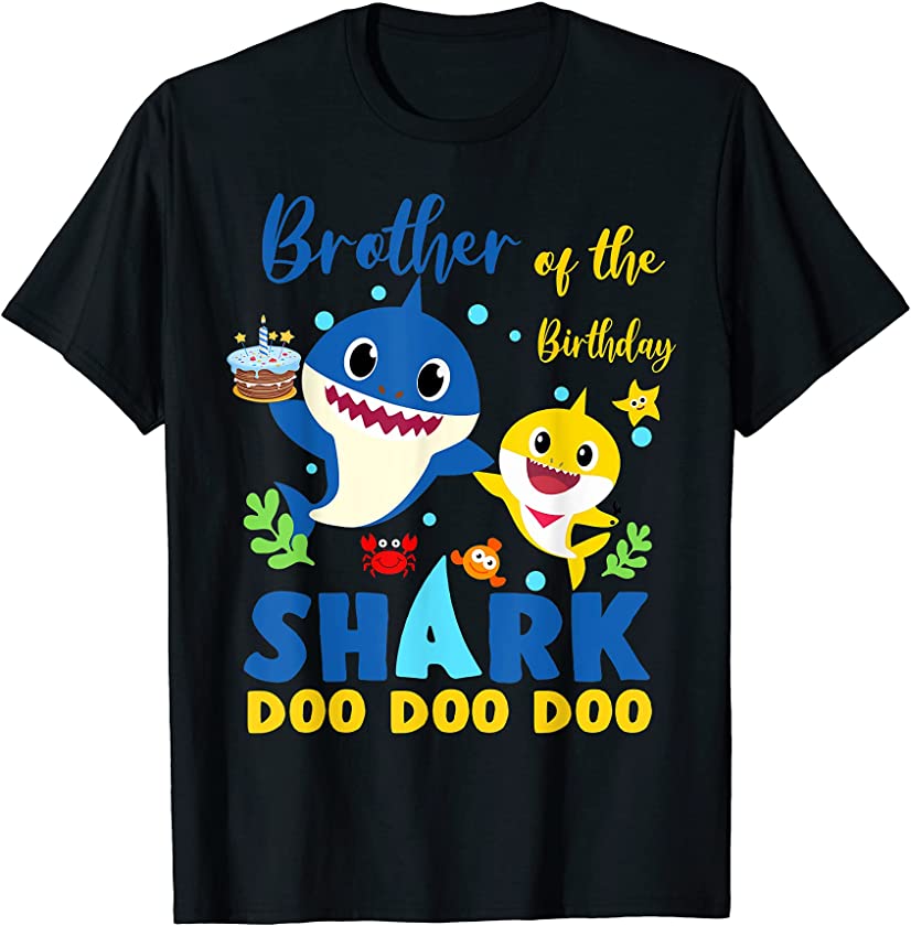 Brother Of The Birthday Shark Dad Matching Family T-Shirt