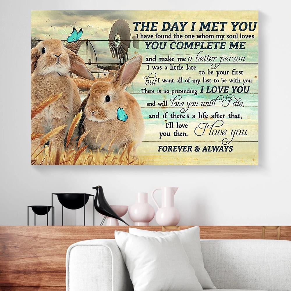 Best Canvas Prints The Day I Met You I Have Found My Soul Loves Rabbit Horizontal Canvas Wall Art Alluring Wall Art Home Decor