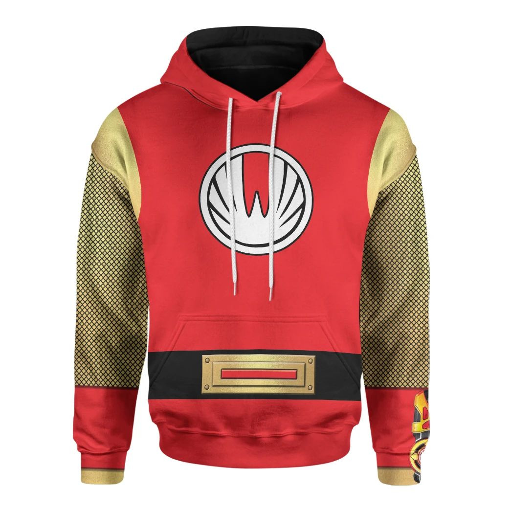 3D The Red Wind Rangers Ninja Storm Custom Hoodie