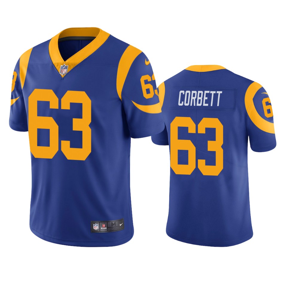 Austin Corbett Los Angeles Rams Royal Vapor Limited Jersey