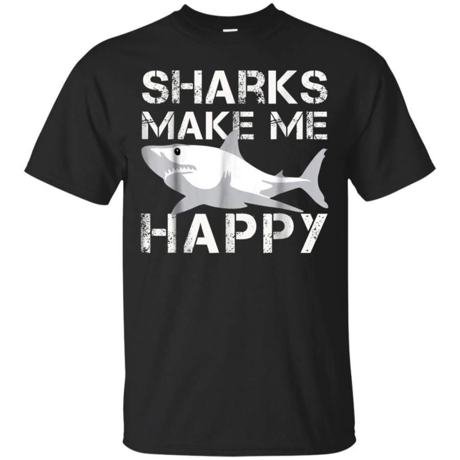 AGR Sharks Make Me Happy Shark 2018 Tshirt Jaq T-shirt