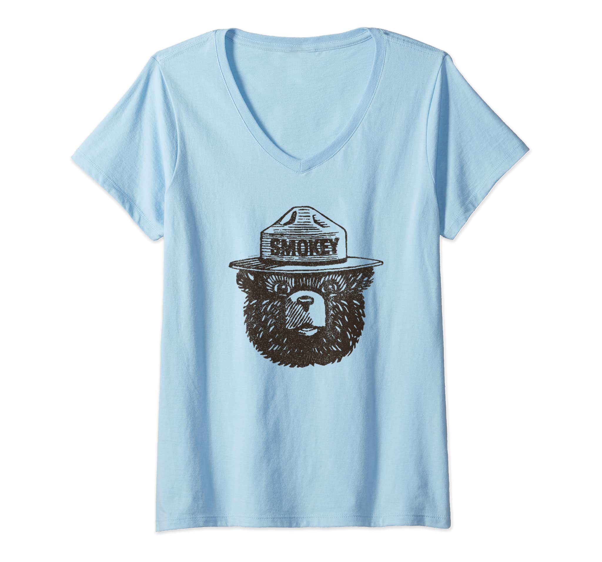 Womens Smokey Bear Portrait V-Neck