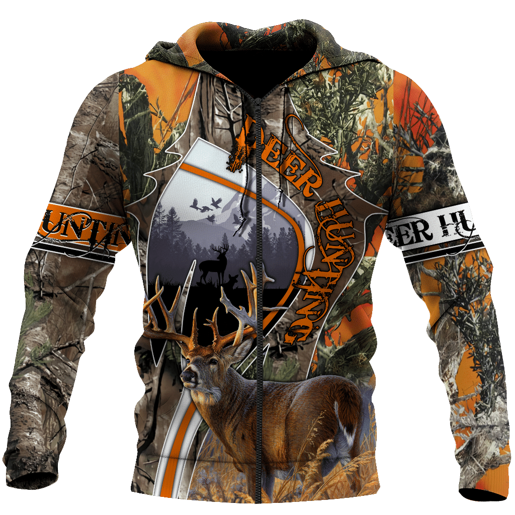 CAMO DEER HUNTING 3D HOODIE QQ TDT112008A19WE