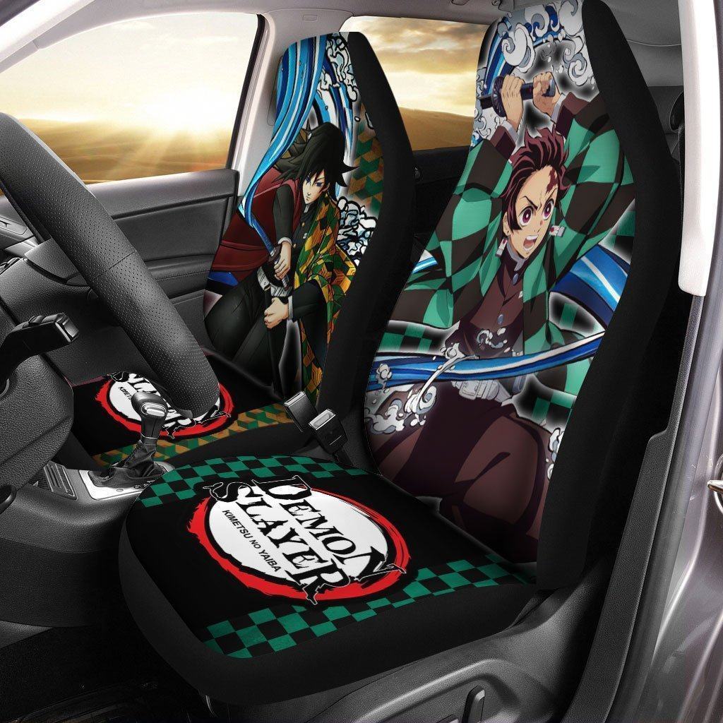 Tanjiro And Giyuu Car Seat Covers Custom Car Accessories Demon Slayer Anime Dscsc22