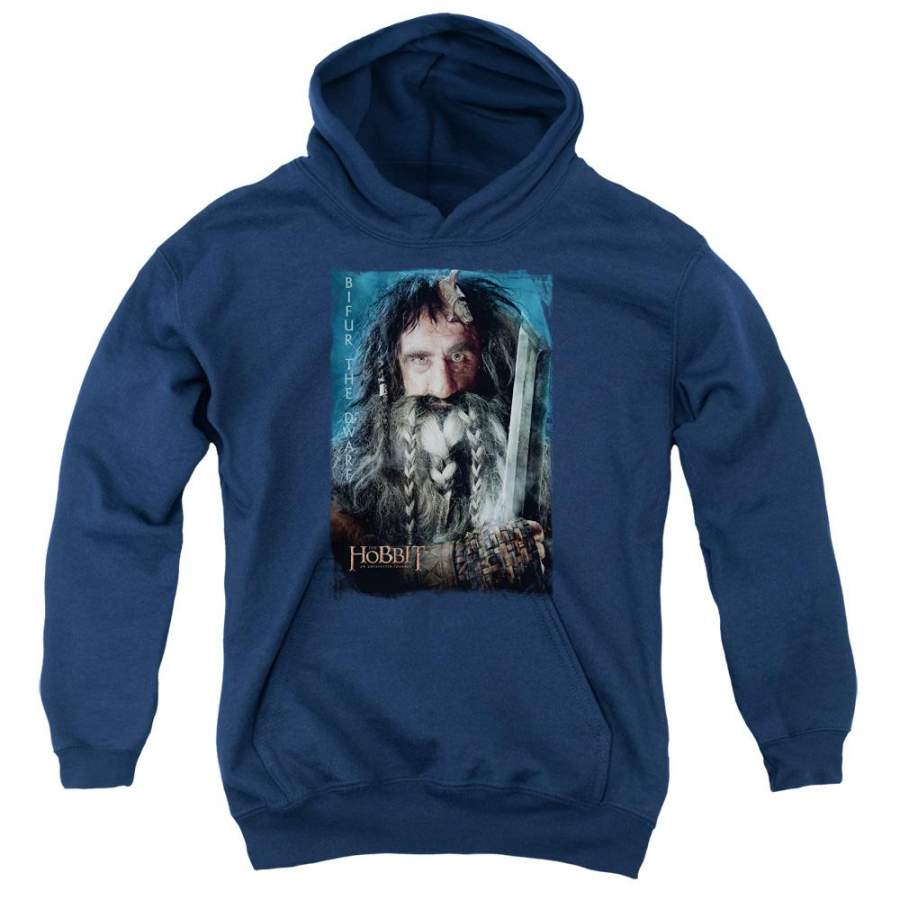 The Hobbit Bifur Kids Youth Hoodie Navy Blue