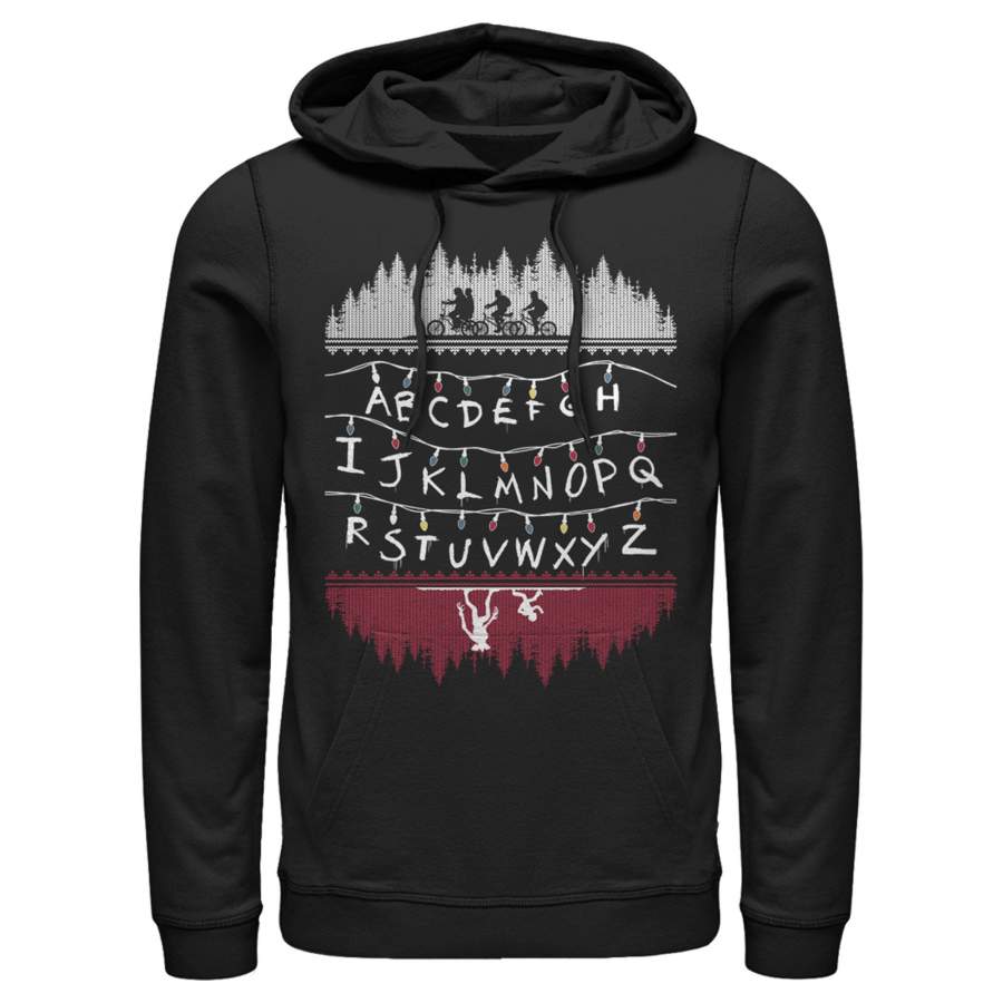 Stranger Things Men’s Alphabet Lights  Lightweight Hoodie