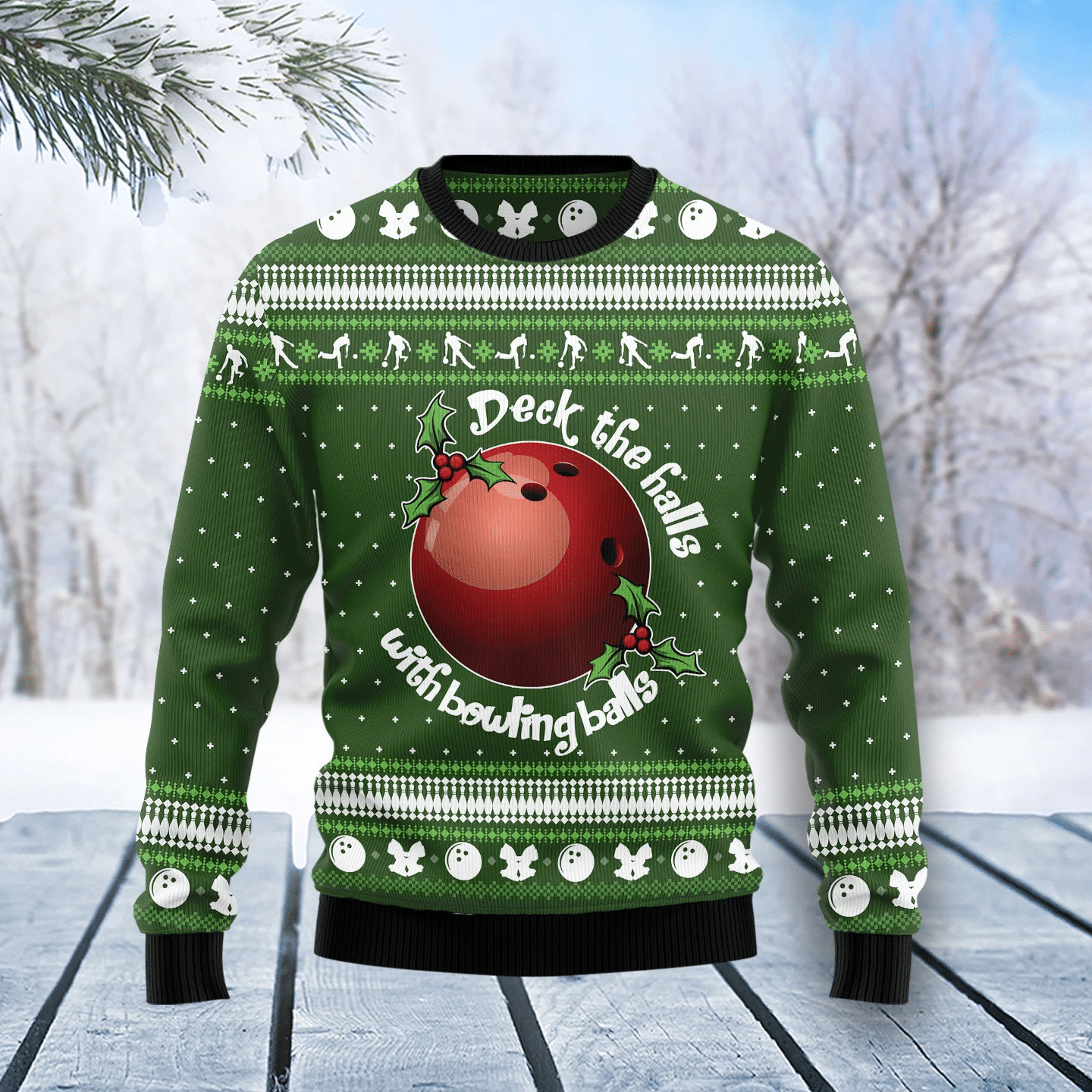 Bowling Ball Ugly Christmas Sweater