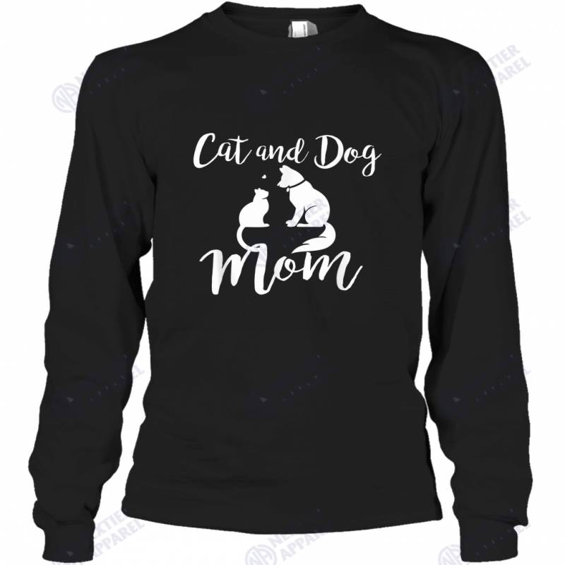 Pets Animals Cats and Dogs Cat Mom AF Dog Dad Puppy Long Sleeve T-Shirt