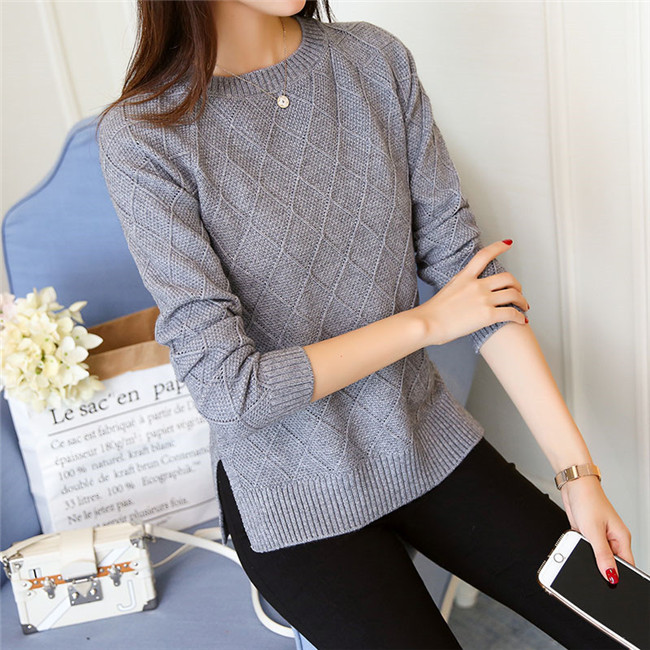 2019 New Autumn Winter Cashmere Knitted Sweater Women Long Sleeve Casual Sweater And Pullover Female Jumper Pull Femme Top M271 alx