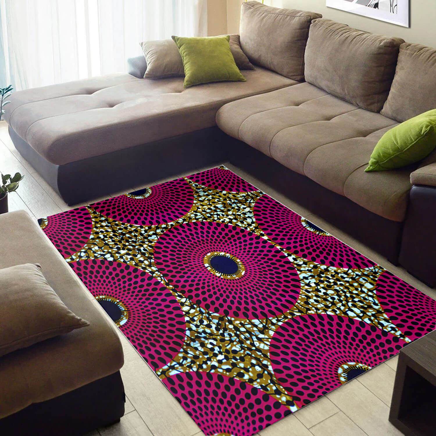 Trendy African Area Rug Attractive Black History Month Afrocentric Art African Carpet African Inspired Home Decor WBG3307