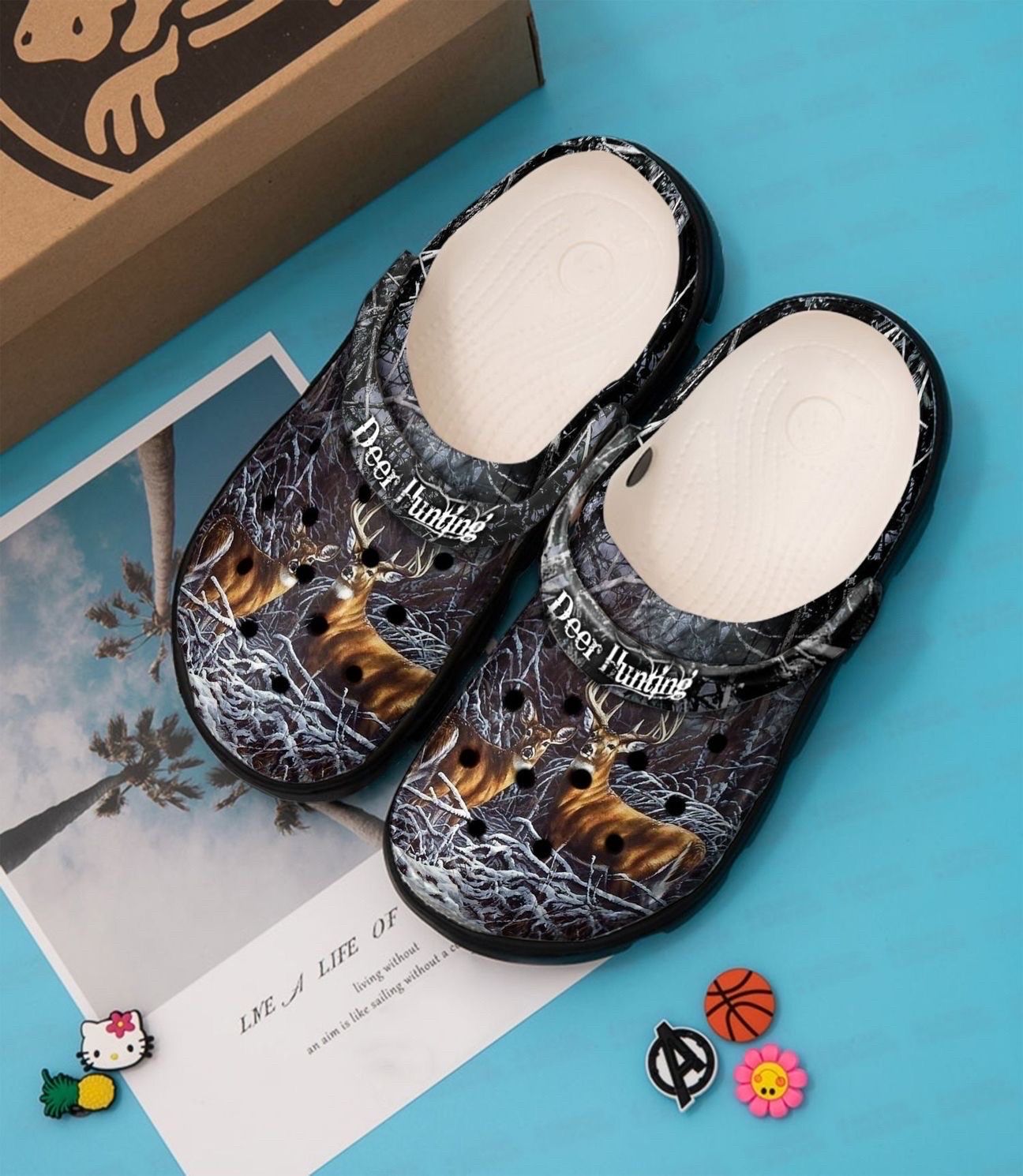 Deer Hunting Personalized Clog, Custom Name, Text, Color, Number Fashion Style For Women, Men, Kid, Print 3D Deer Couple