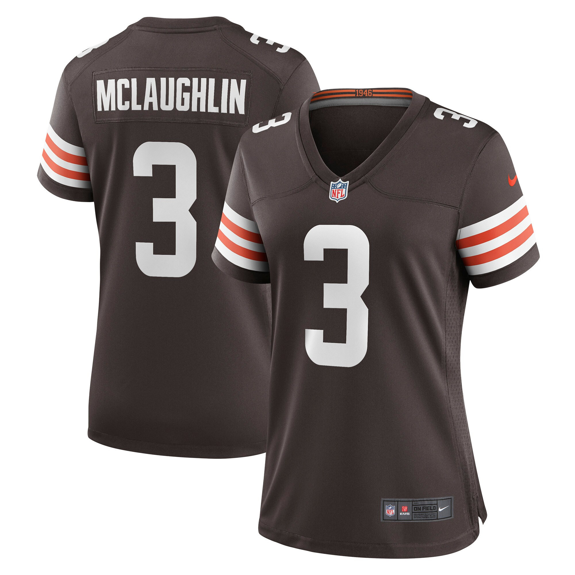 Chase Mclaughlin Cleveland Browns Womens Game Jersey – Brown NFL