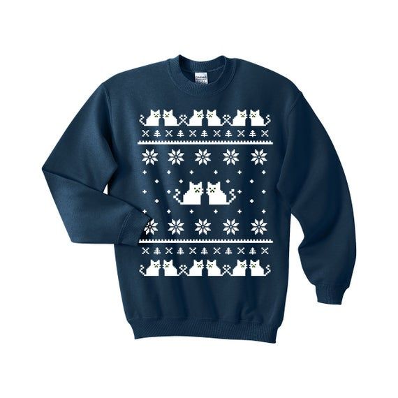 Cat Sweater Ugly Christmas Sweatshirt Unisex Sizes S M L XL