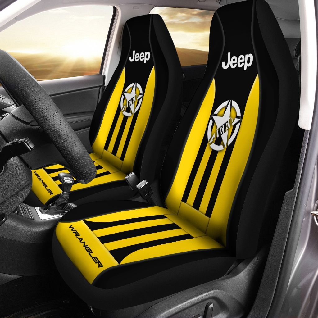 Jeep Wrangler Tnt-Hl Car Seat Cover (Set Of 2) Ver 4 (Yellow)