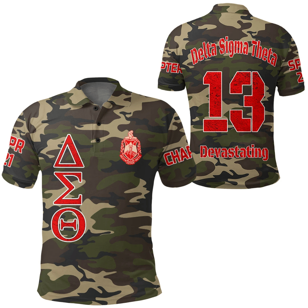 Sorority Polo – Personalized Delta Sigma Theta Camouflage Polo Shirts