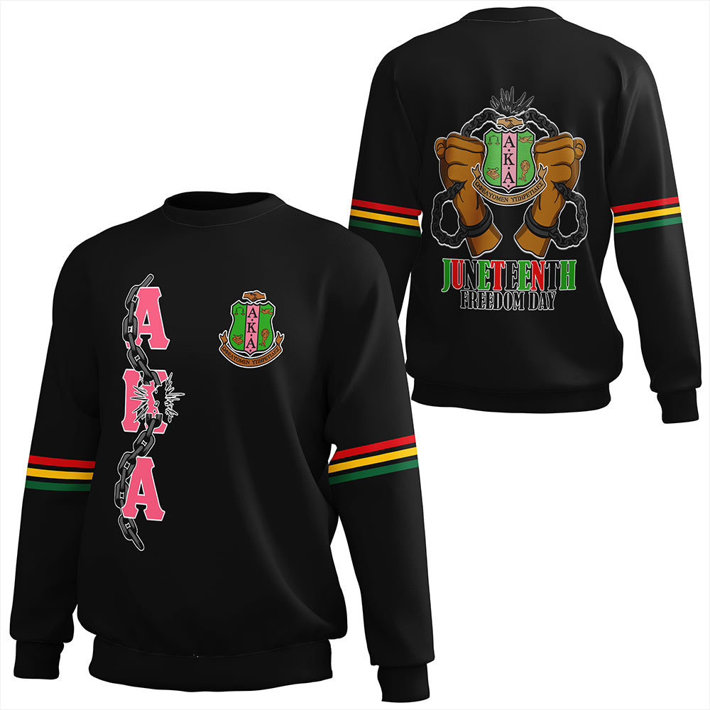 Alpha Kappa Alpha Happy Juneteenth Sweatshirt T09