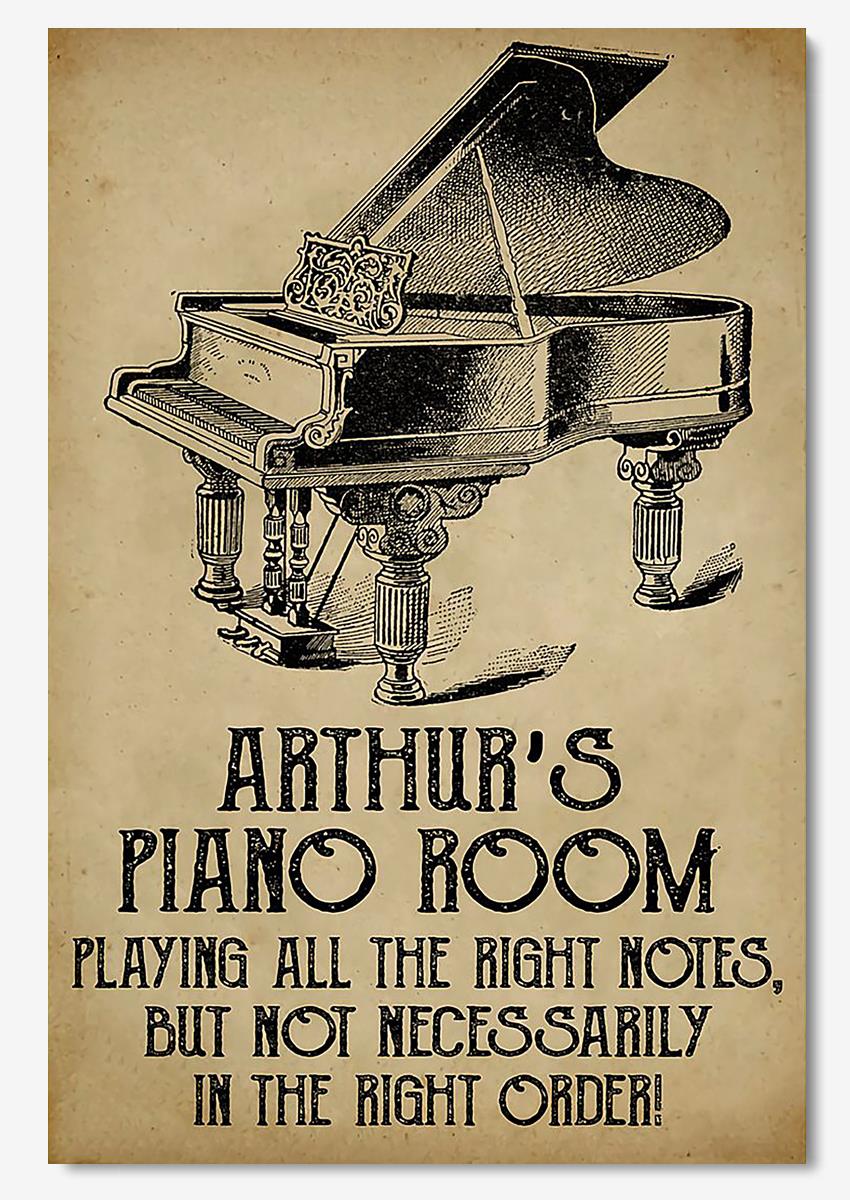 Arthurs Piano Room Piano Wall Art For Pianist Music Theatre Home Decor Poster