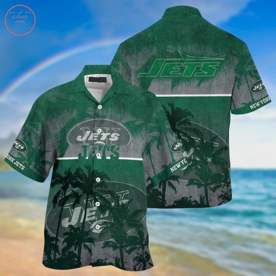 Gift For Husband Dad New York Jets Palm Hawaii Shirt Ha49119