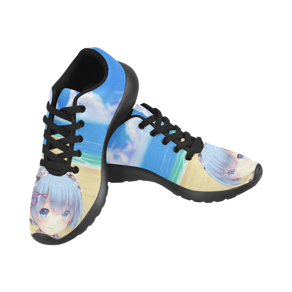 Rem Waifu Black Sneakers for Men