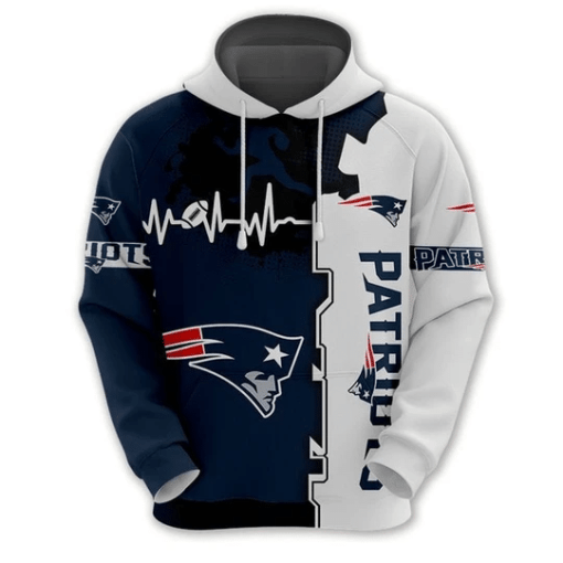 New England Patriots Beating Curve 3 D Hoodie And Pullover