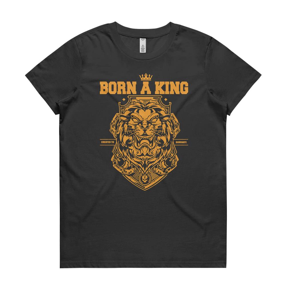 Born A King Lion King Gift Premium Womens T Shirts