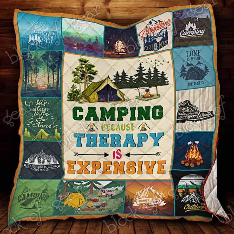 Wozoro Quilt Blanket Camping Because Therapy Is Expensive Twin Queen King Size