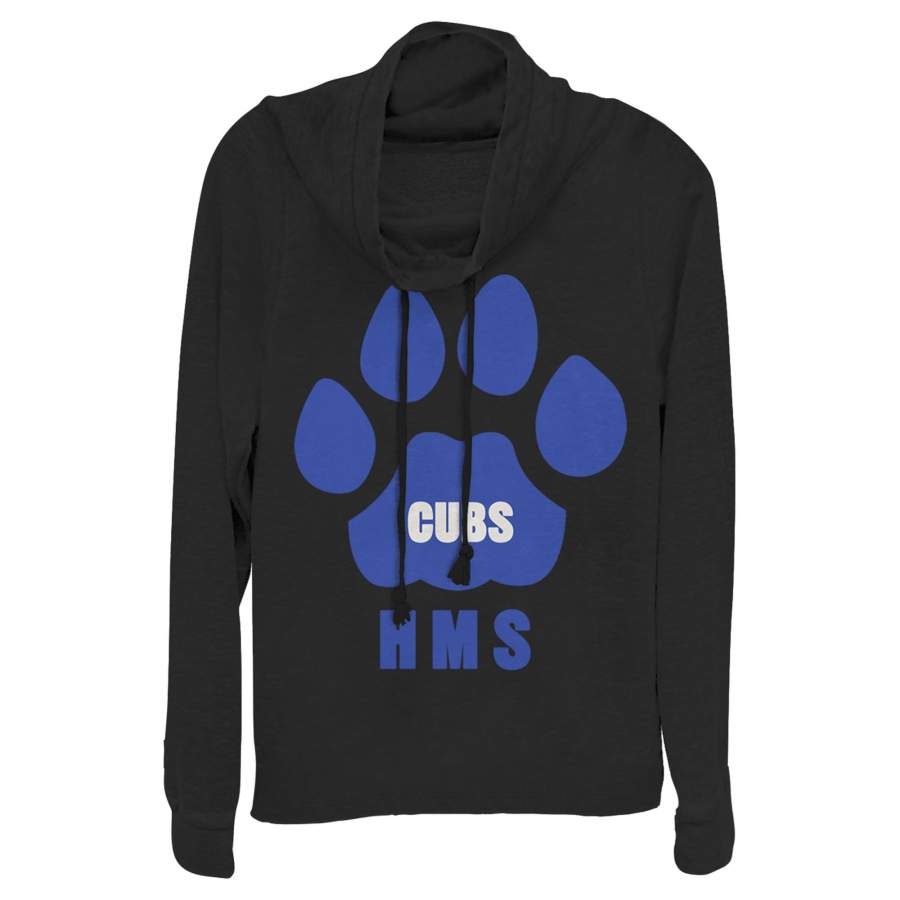 Stranger Things Junior’s Hawkins Middle School Cubs Logo  Cowl Neck Sweatshirt