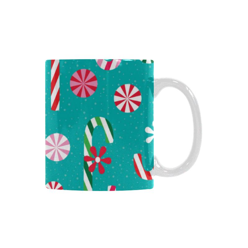 Christmas Candy Pattern Classical White Mug (FulFilled In US)