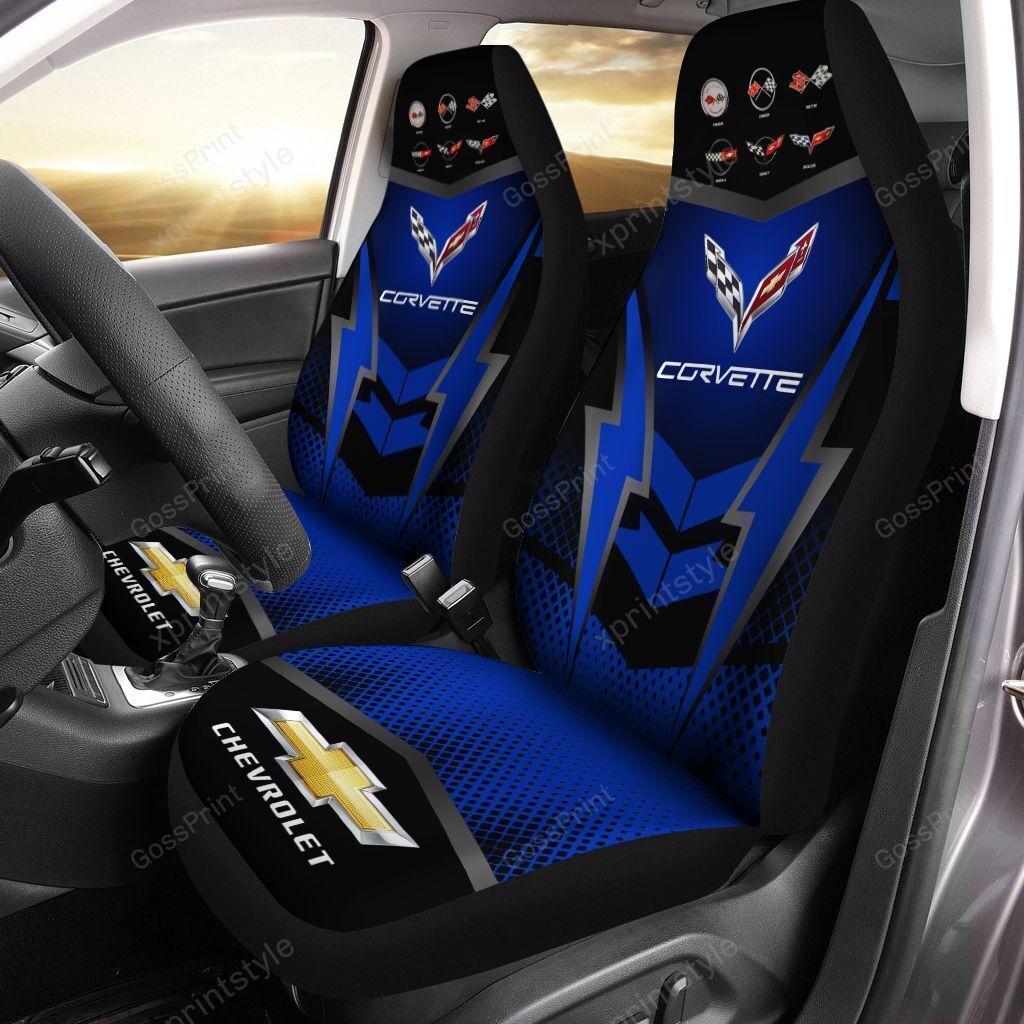 Chevrolet Corvette Car Seat Cover ( Set Of 2 ) Ver 9