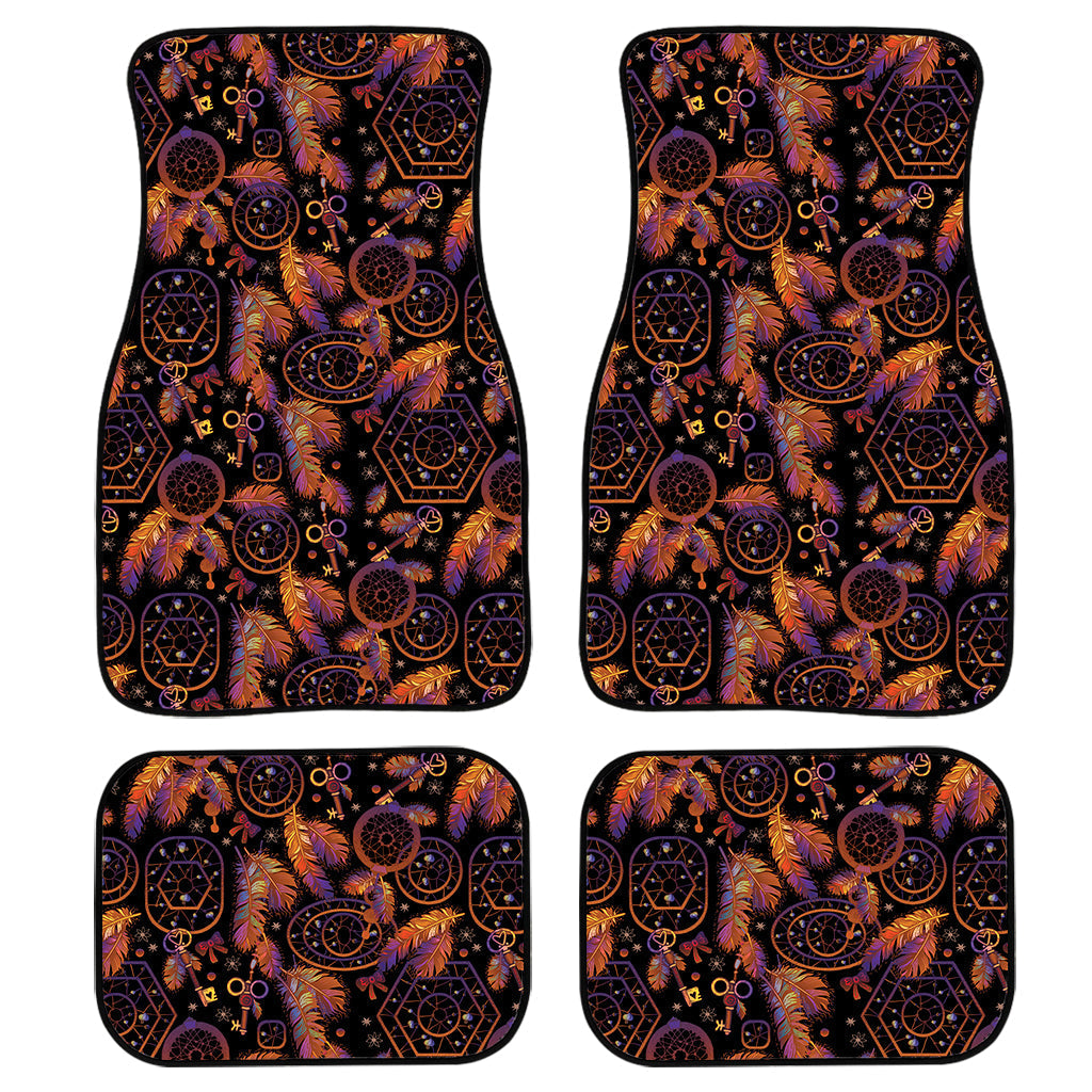 Native Tribal Dream Catcher Print Front And Back Car Floor Mats, Front Car Mat