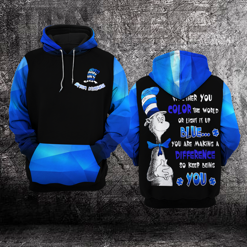 Whether You Color The World Unisex Hoodie For Men Women Autism Awareness Shirts Clothing Gifts Ht