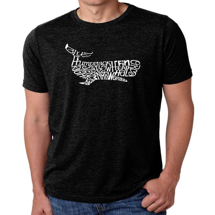 LA Pop Art Men’s Premium Blend Word Art T-shirt – Humpback Whale