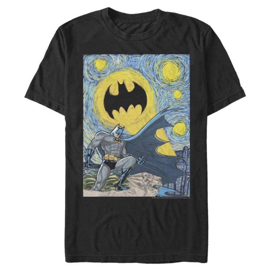 Van Gogh Batman – DC Comics: Batman Black T-Shirt