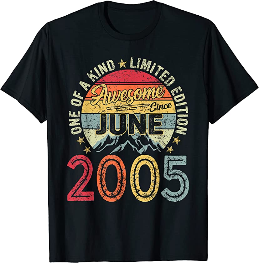 Vintage June 2005 Decorations 16th Birthday 16 Years Old T-Shirt