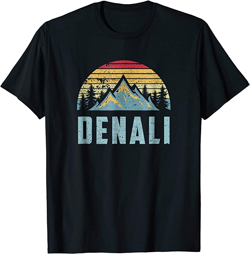 Vintage Mt. Denali National Park Alaska Mountain Tshirt