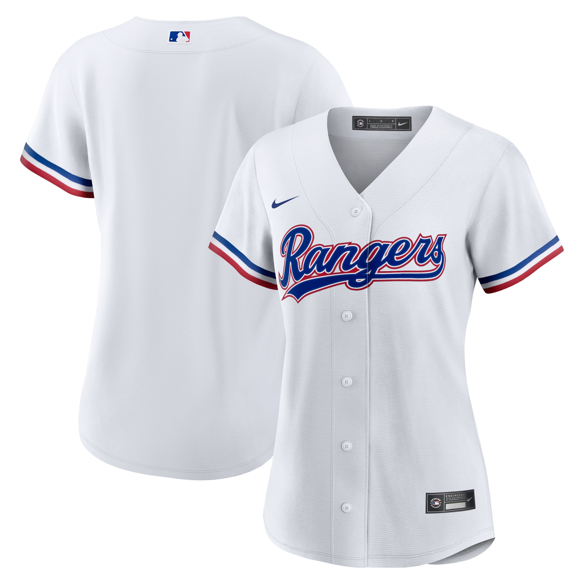 Texas Rangers Women's Home Replica Team Jersey – White