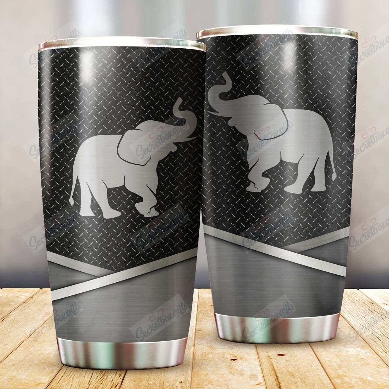 Personalized Elephant Xa3001147Cl Stainless Steel Tumbler Travel Customize Name, Text, Number, Image