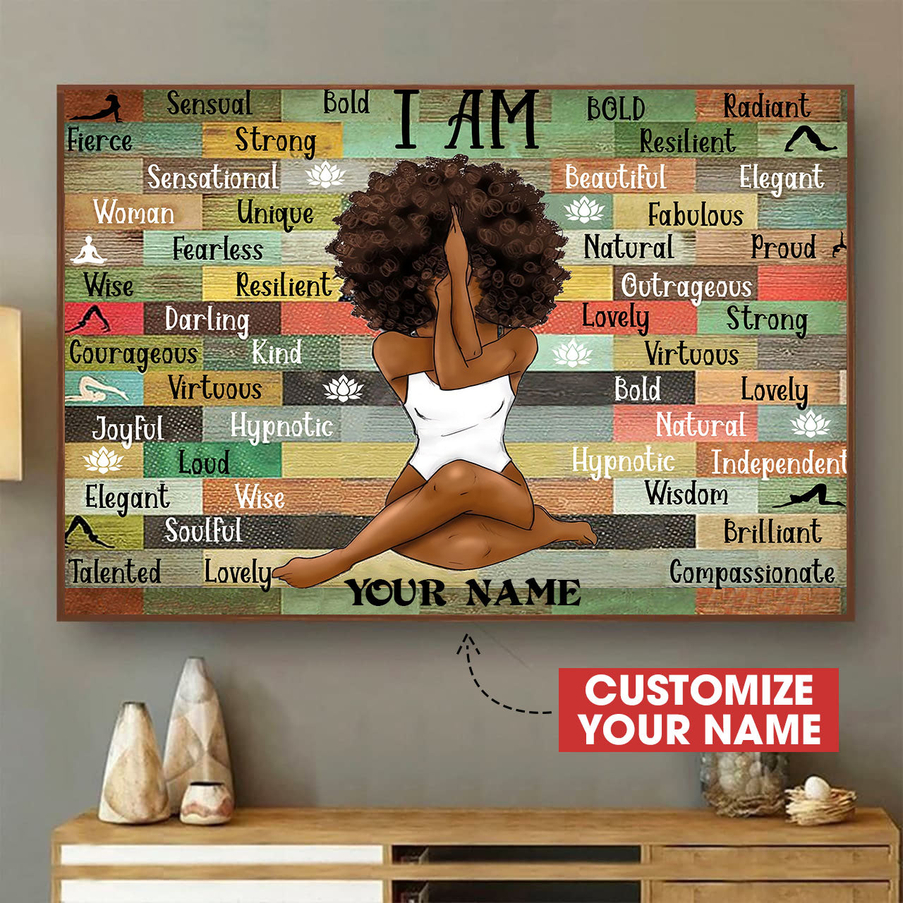 Queen Poster Canvas Customized Personalized Black Girl Melamin Women Posters 16 24 36 Inch Gift Idea