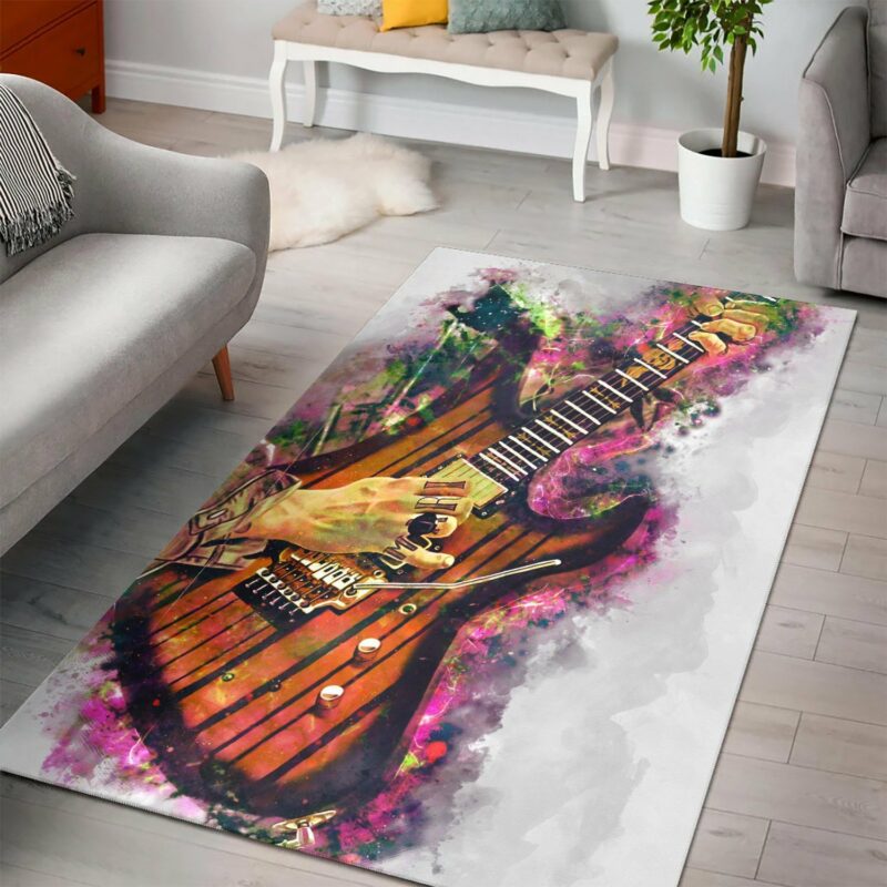 Synyster Gates Guitar Area Rug Living Room Rug Home Decors Bedroom Halloween Gift