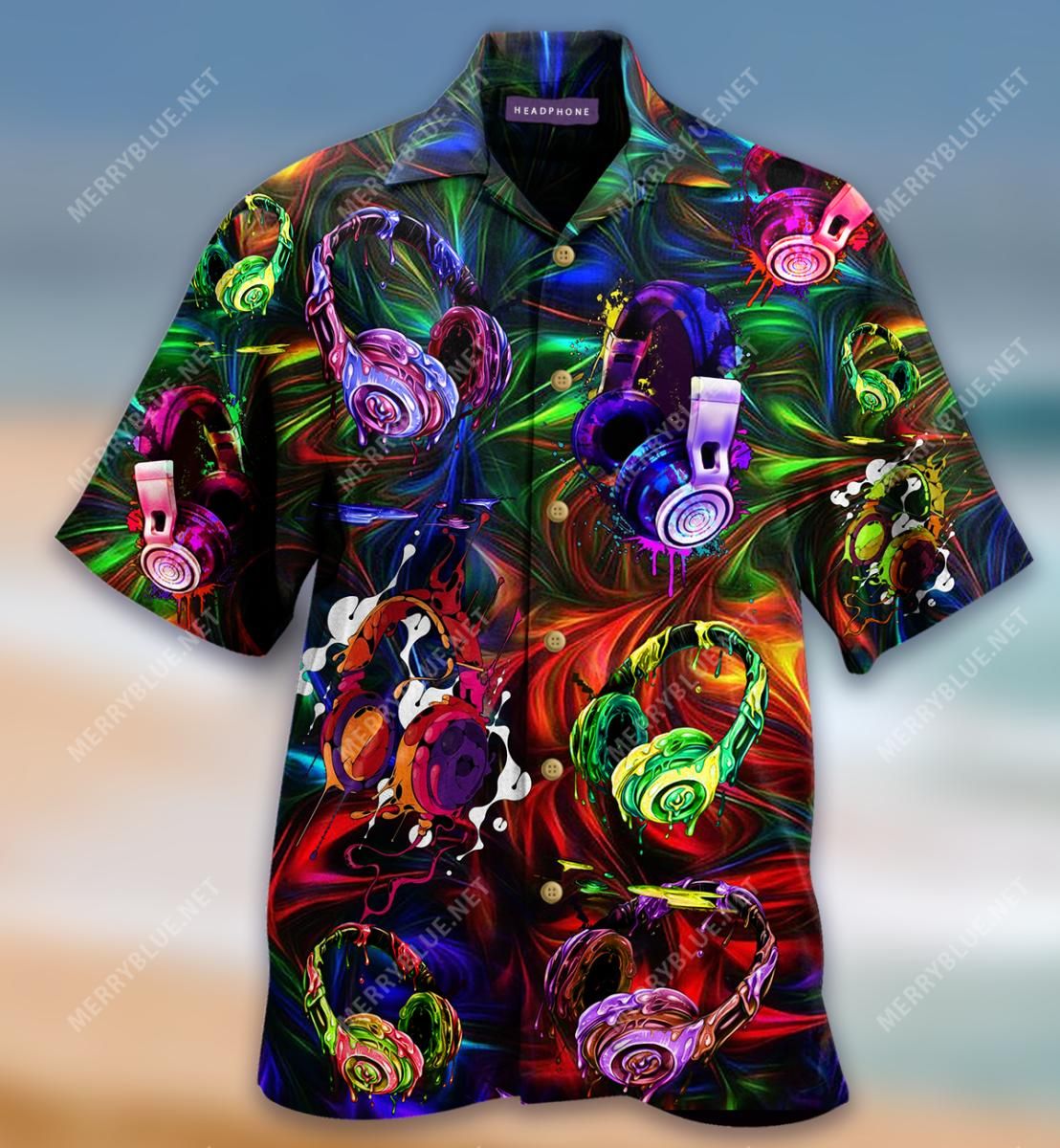 Amazing Headphone Aloha Hawaiian Shirt Colorful Short Sleeve Summer Beach Casual Shirt For Men And Women