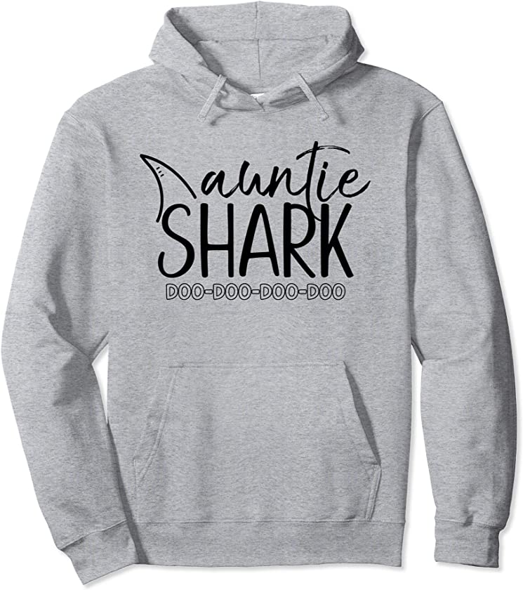 Auntie Shark Doo Doo Women Aunt Mother’s Day Christmas Pullover Hoodie